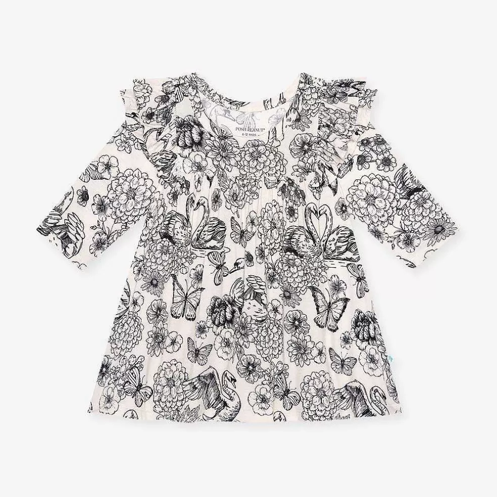 Posh Peanut 3/4 Sleeve Flutter Dress Bummie Set Outlet