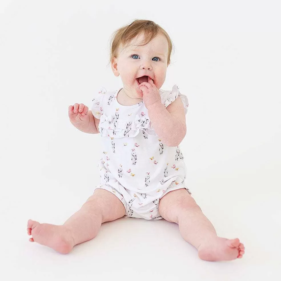 Posh Peanut Cap Sleeve Ruffled Bubble Romper Store