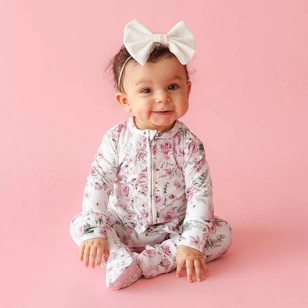 Posh Peanut Footie Ruffled Zippered One Piece Sale