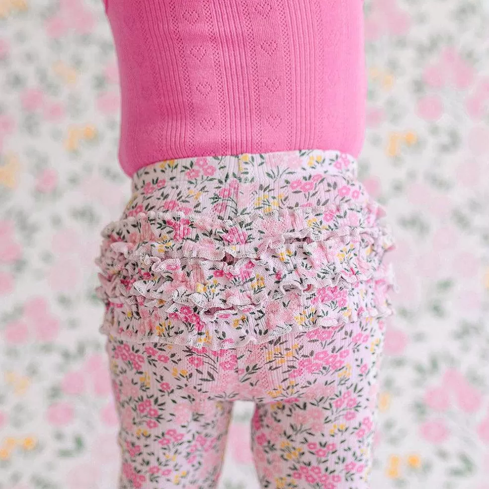 Posh Peanut Pointelle Ruffled Bum Leggings Best Sale