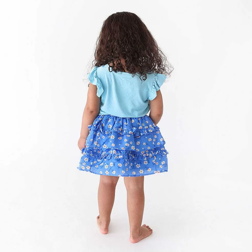 Posh Peanut Poplin Ruffled Mini Skirt Outlet