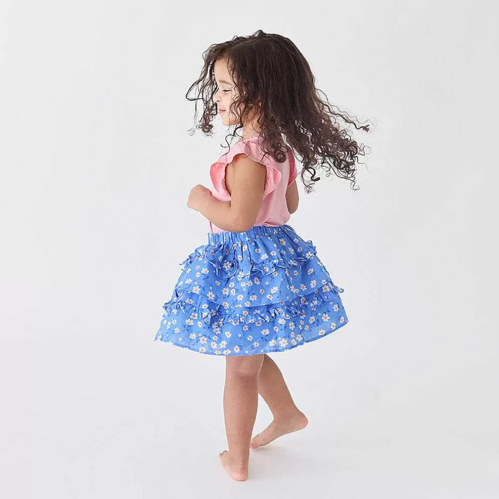 Posh Peanut Poplin Ruffled Mini Skirt Outlet