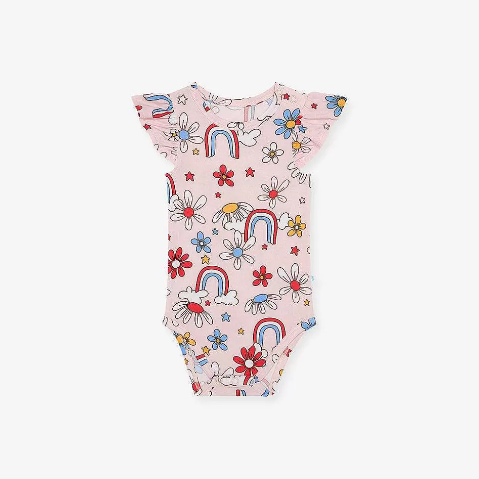 Posh Peanut Ruffled Bodysuit Flash Sale