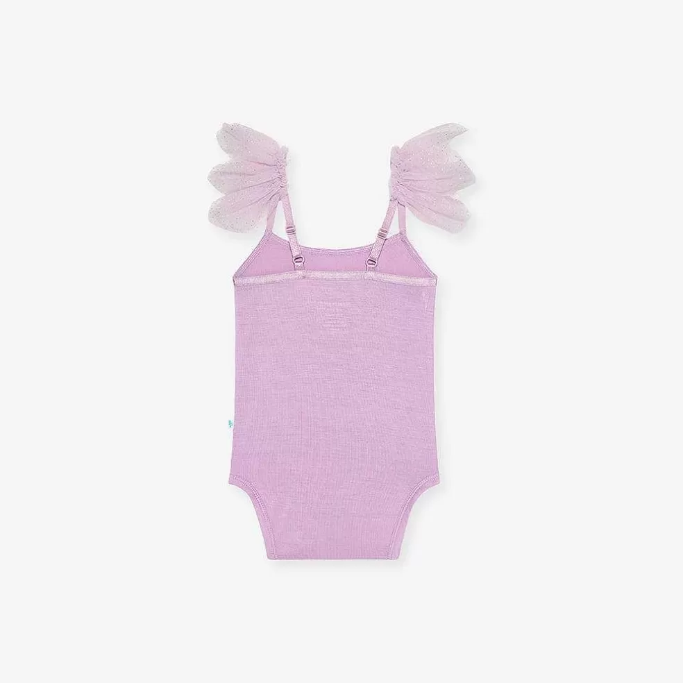 Posh Peanut Ruffled Tulle Sleeveless Bodysuit Fashion