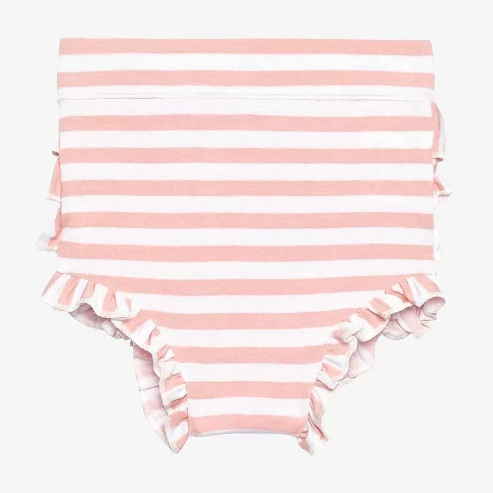 Posh Peanut Short Sleeve Peplum Ruffled Bummie Set Best
