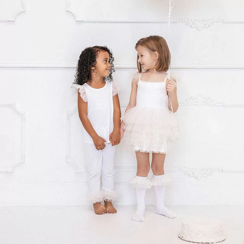 Posh Peanut Tulle Ruffled Leggings Shop