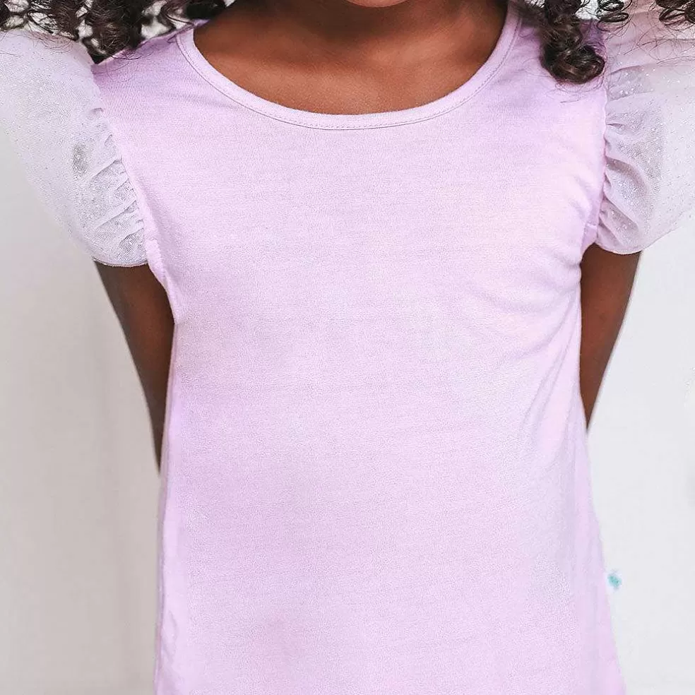 Posh Peanut Tulle Sleeve Shirt Best Sale