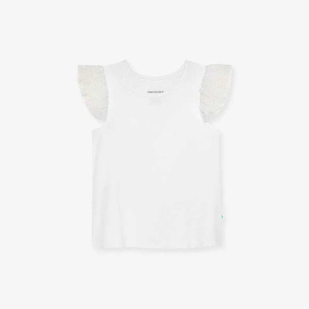 Posh Peanut Tulle Sleeve Shirt Fashion