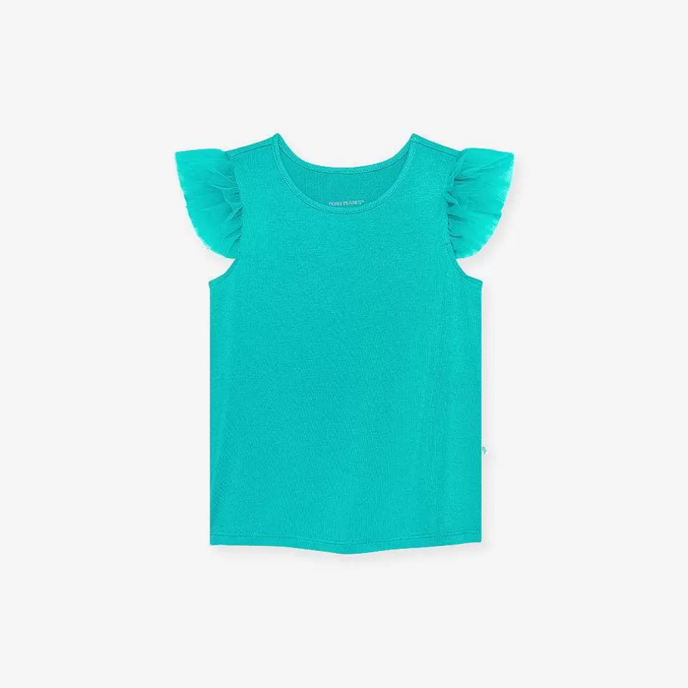 Posh Peanut Tulle Sleeve Shirt Discount