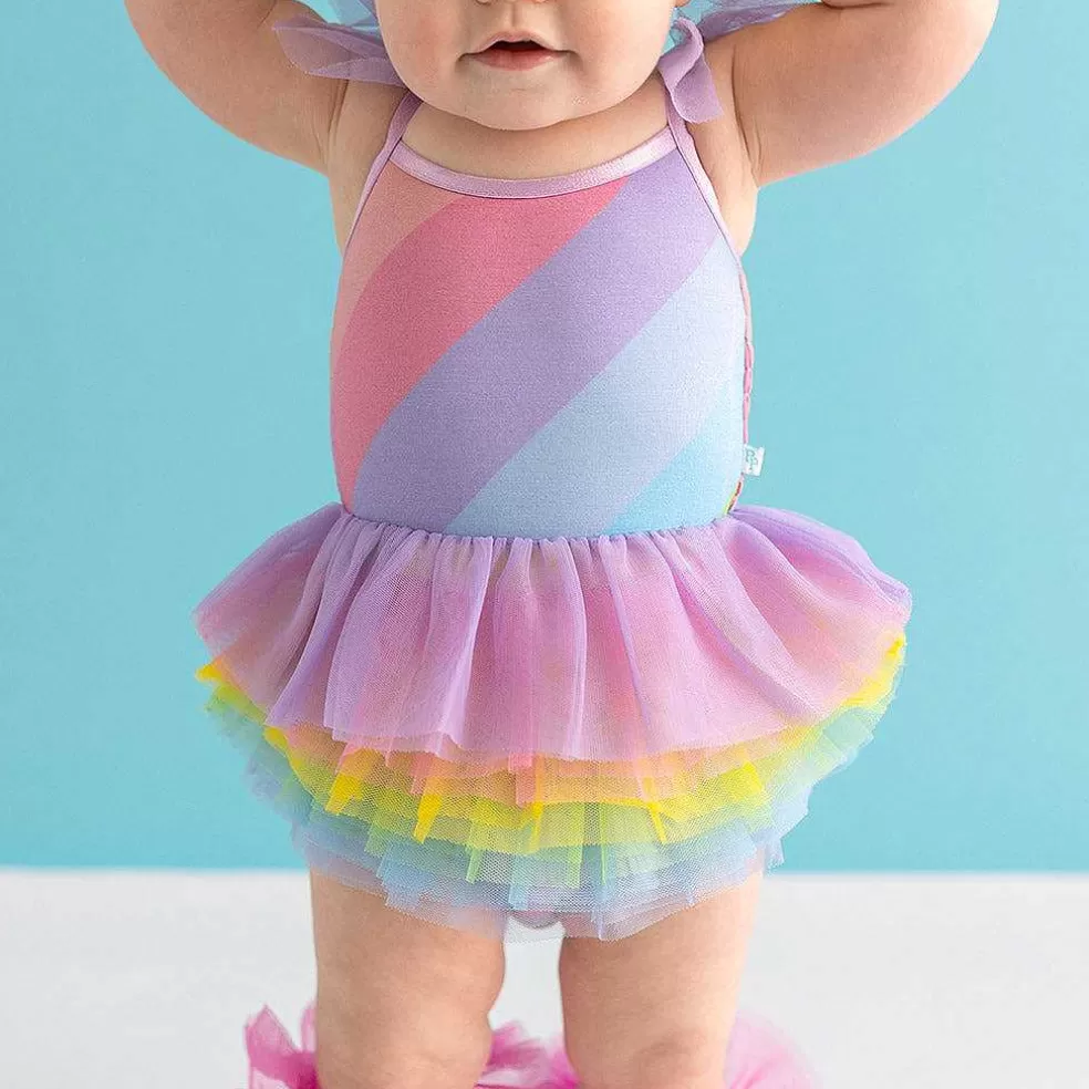 Posh Peanut Tulle Smocked Bodysuit Dress Online