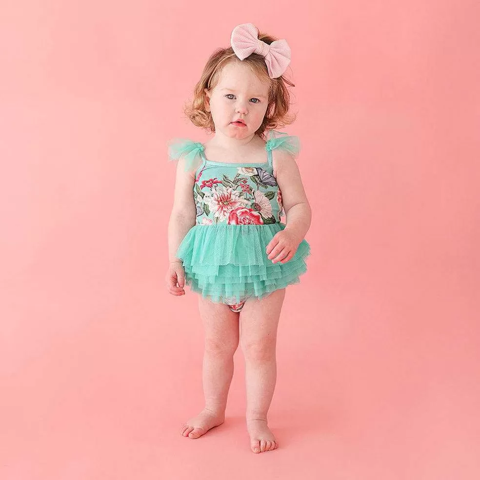 Posh Peanut Tulle Smocked Bodysuit Dress Flash Sale