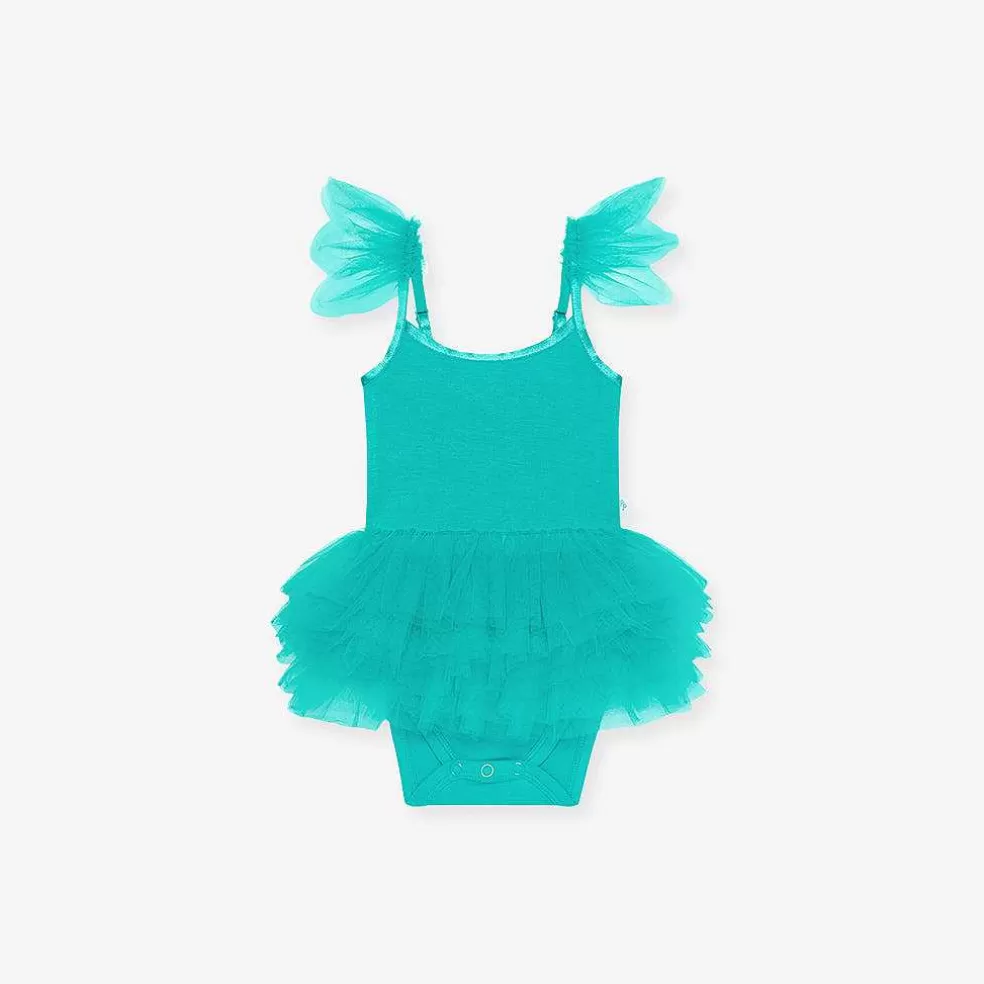 Posh Peanut Tulle Smocked Bodysuit Dress Clearance