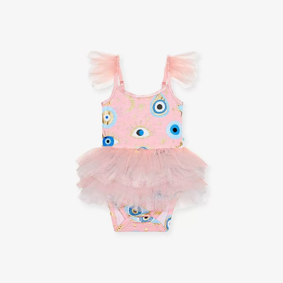 Posh Peanut Tulle Smocked Bodysuit Dress Flash Sale