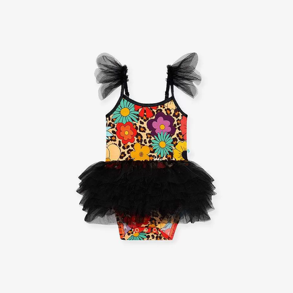 Posh Peanut Tulle Smocked Bodysuit Dress Best
