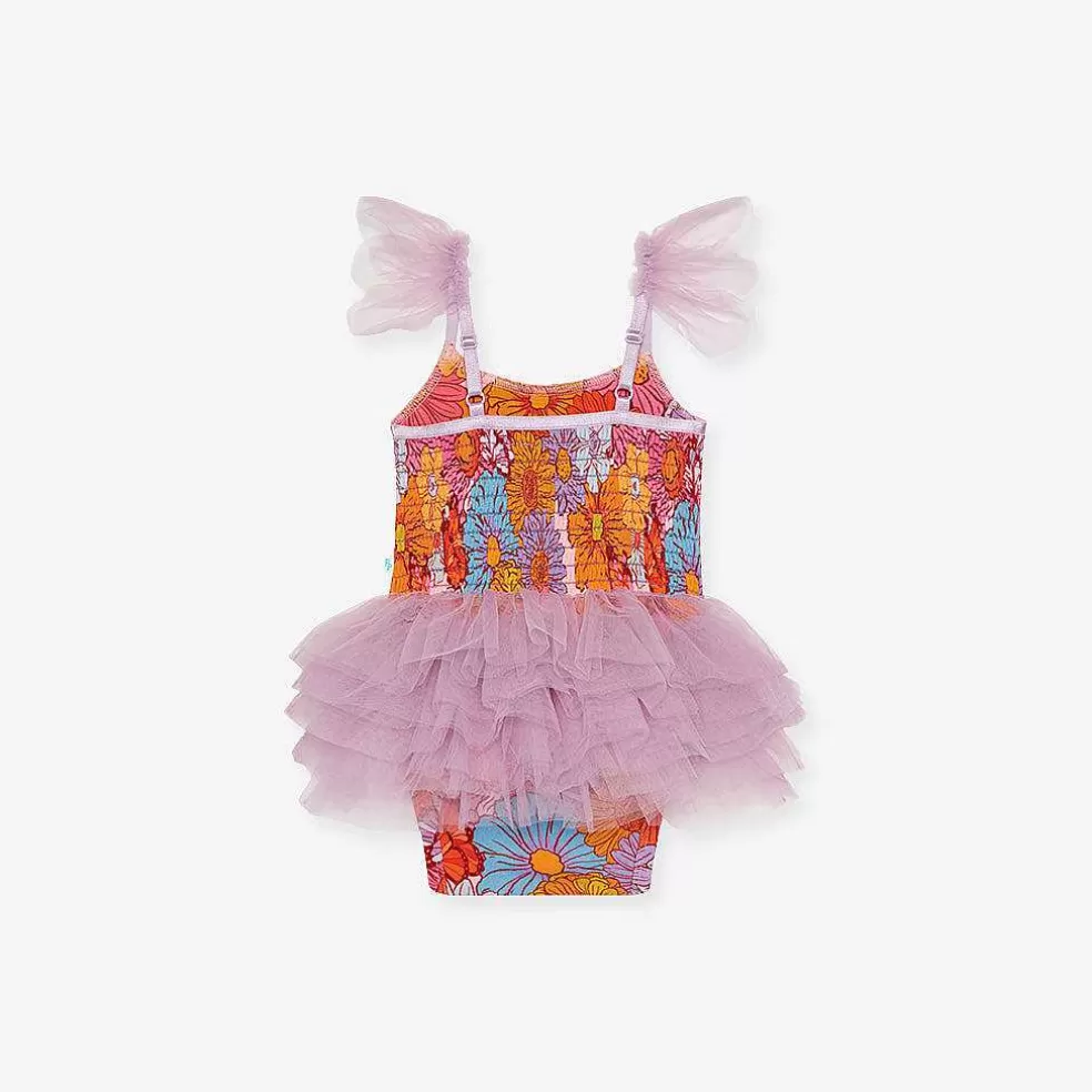 Posh Peanut Tulle Smocked Bodysuit Dress Flash Sale
