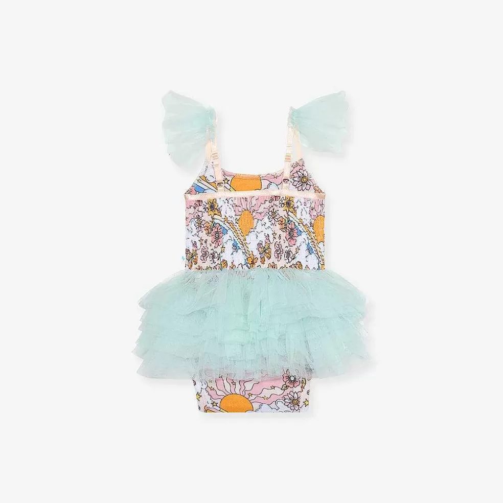 Posh Peanut Tulle Smocked Bodysuit Dress Sale