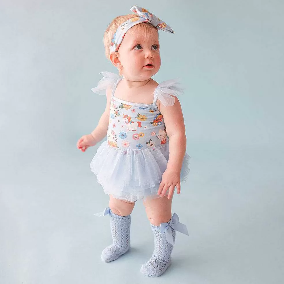 Posh Peanut Tulle Smocked Bodysuit Dress Flash Sale