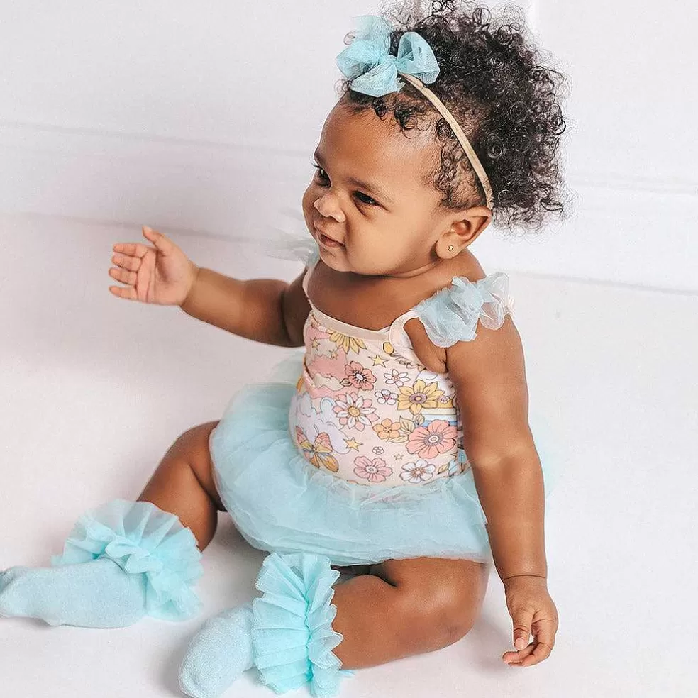 Posh Peanut Tulle Smocked Bodysuit Dress Sale