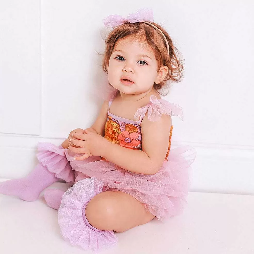 Posh Peanut Tulle Smocked Bodysuit Dress Flash Sale