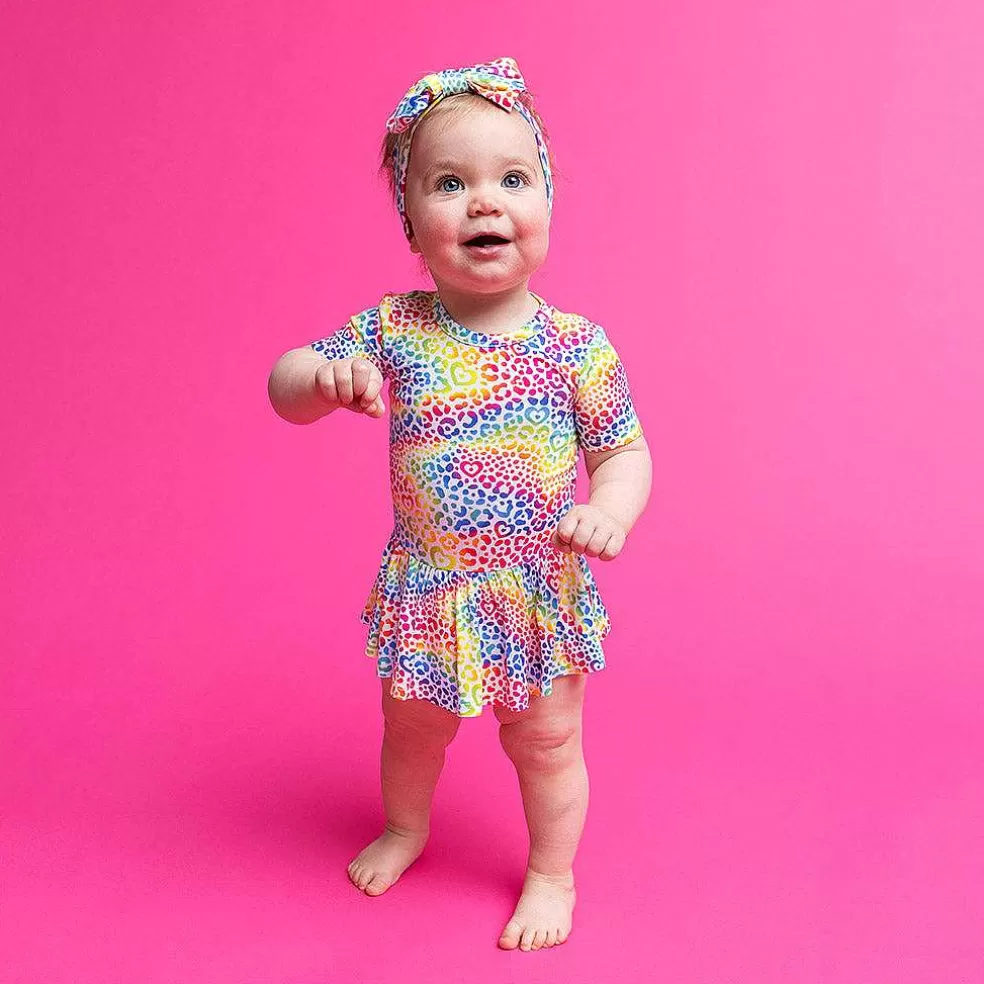 Posh Peanut Twirl Skirt Bodysuit Dress Clearance