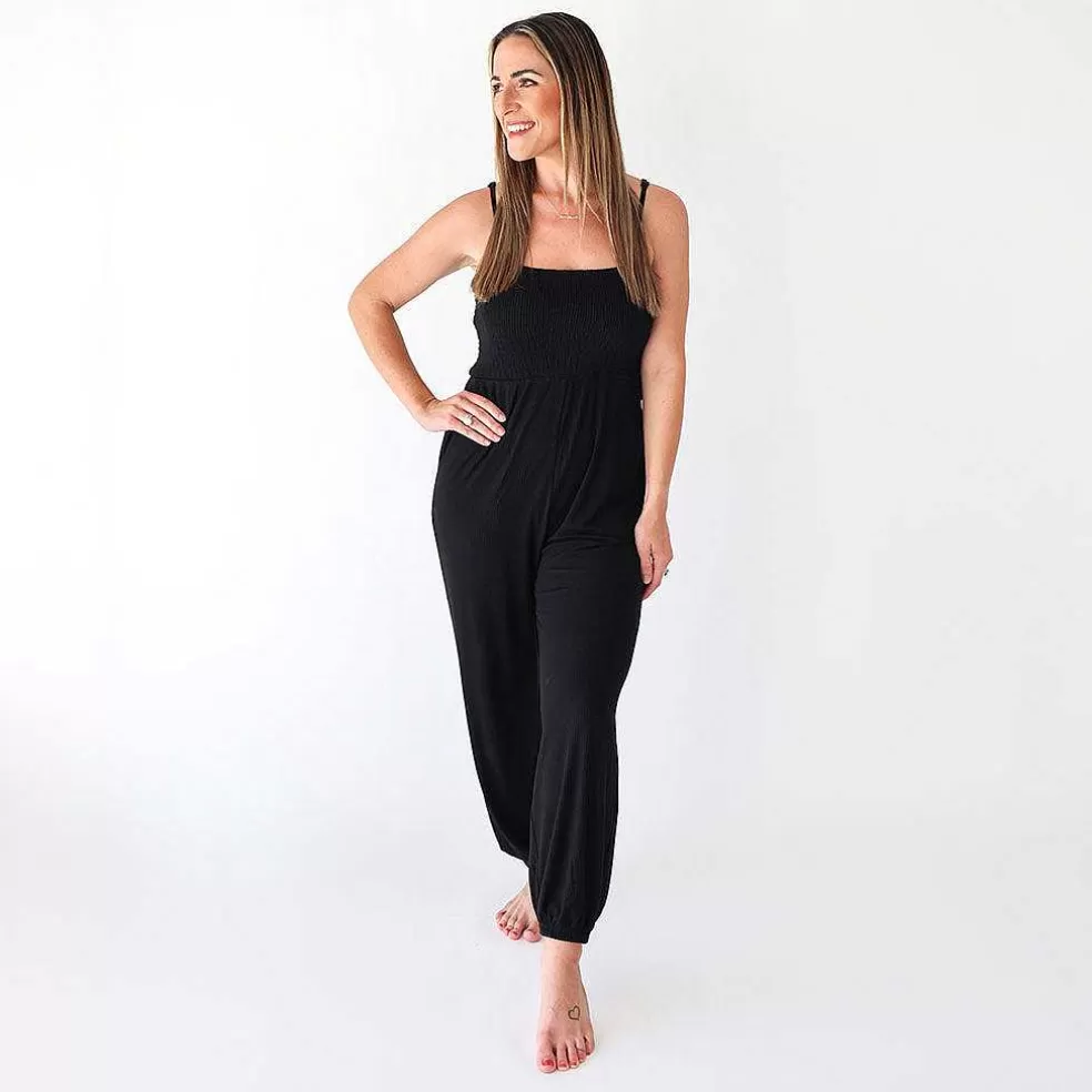 Posh Peanut Women'S Sleeveless Smocked Jumpsuit Outlet