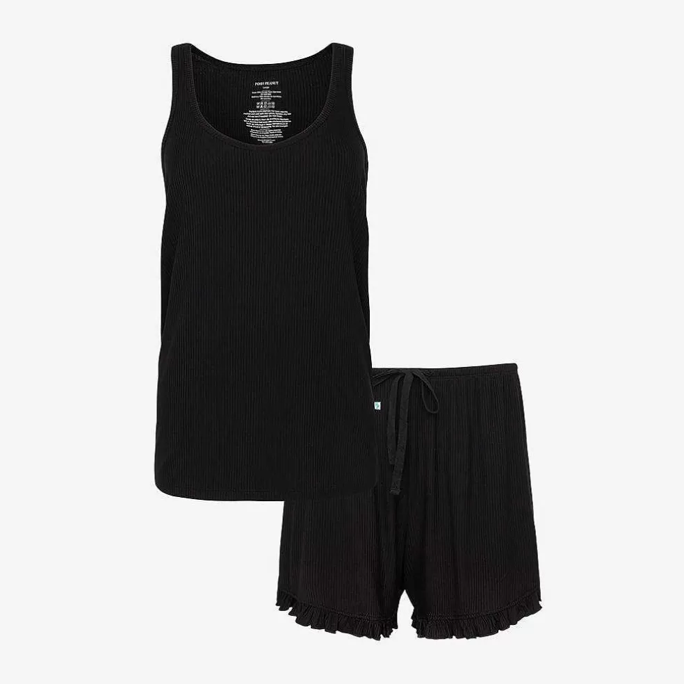 Posh Peanut Women'S Tank Ruffled Short Set Discount