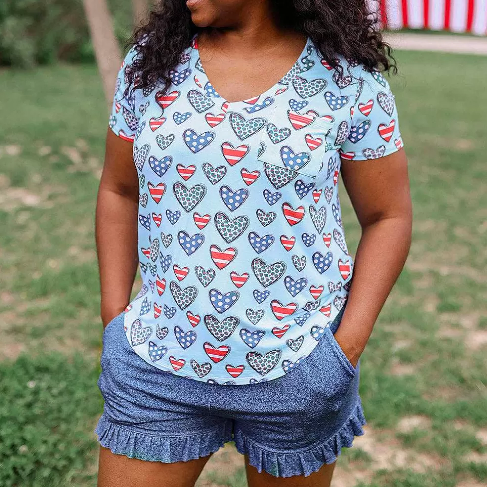Posh Peanut Women'S V-Neck Tee Cheap