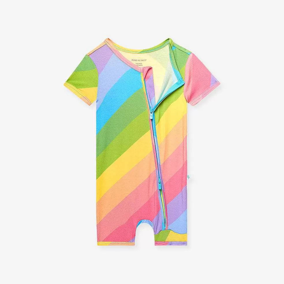 Posh Peanut Zippered Romper Sale