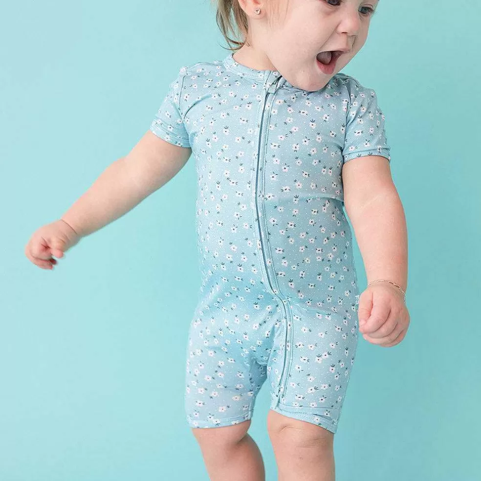 Posh Peanut Zippered Romper Hot